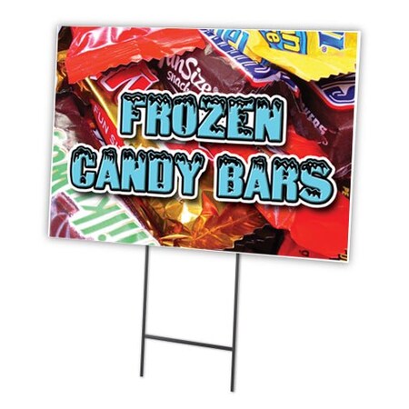 Signmission Frozen Candy Bars Yard Sign & Stake outdoor plastic coroplast window, C-1216-DS-Frozen Candy Bars C-1216-DS-Frozen Candy Bars